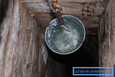 Очистите воду из бунара.