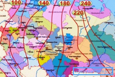 Овај дијаграм показује дубину пенетрације мраза у климатским зонама. Овај дијаграм показује дубину пенетрације мраза у климатским зонама.