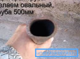 Направимо ивицу дугог овалног цијеви. Направимо ивицу дугог овалног цијеви.