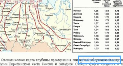 Мапа дубине замрзавања тла у регионима Русије. Мапа дубине замрзавања тла у регионима Русије.