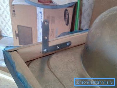Причвршћивање положеног умиваоника. Причвршћивање положеног умиваоника.