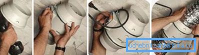 На слици - уградња вентилатора канала На слици - уградња вентилатора канала