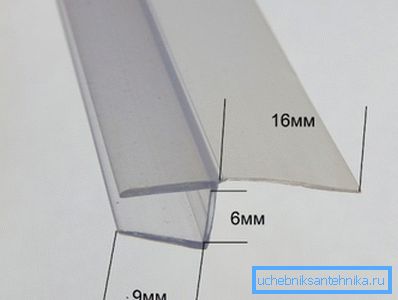 Силиконски компактор за стакло дебљине 6 мм Силиконски компактор за стакло дебљине 6 мм