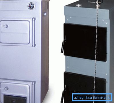 Котлови на чврсто гориво Доње грејање са функцијом преласка на гас (десно)